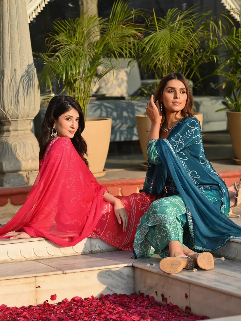 Soft Chinnon Silk Embroidered Suit Set