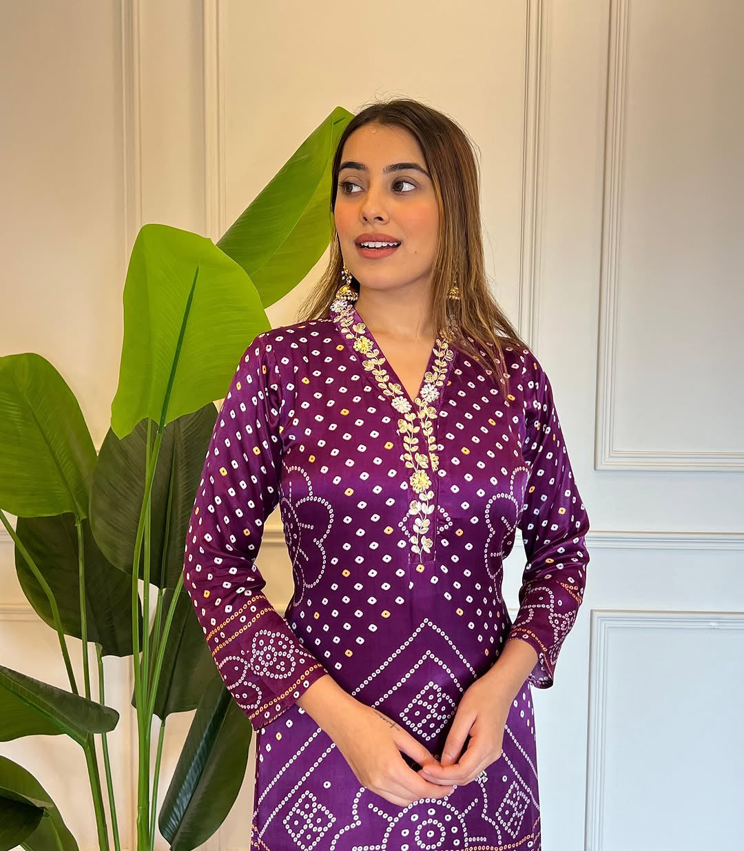 Lagadi Viscose Suit Set with Chanderi Dupatta