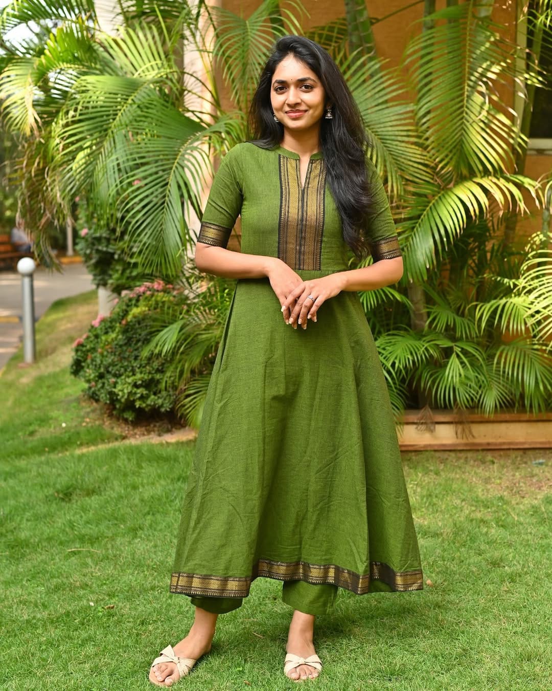 Forest Hues chanderi Kurta Set