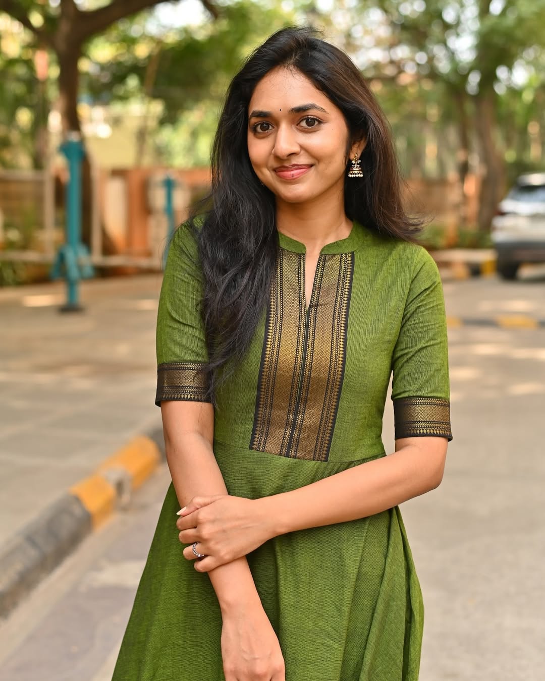 Forest Hues chanderi Kurta Set