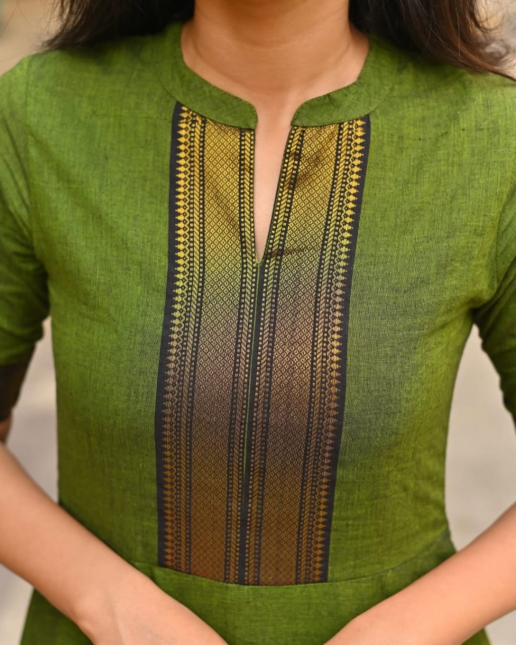 Forest Hues chanderi Kurta Set