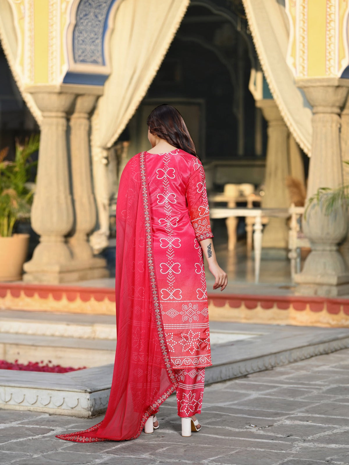 Soft Chinnon Silk Embroidered Suit Set