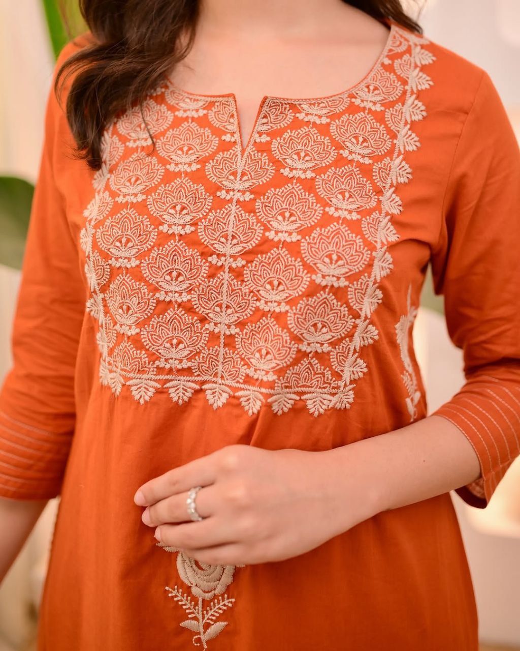 Mul Cotton Kurti Pant Dupatta Set – Elegant Festival Wea
