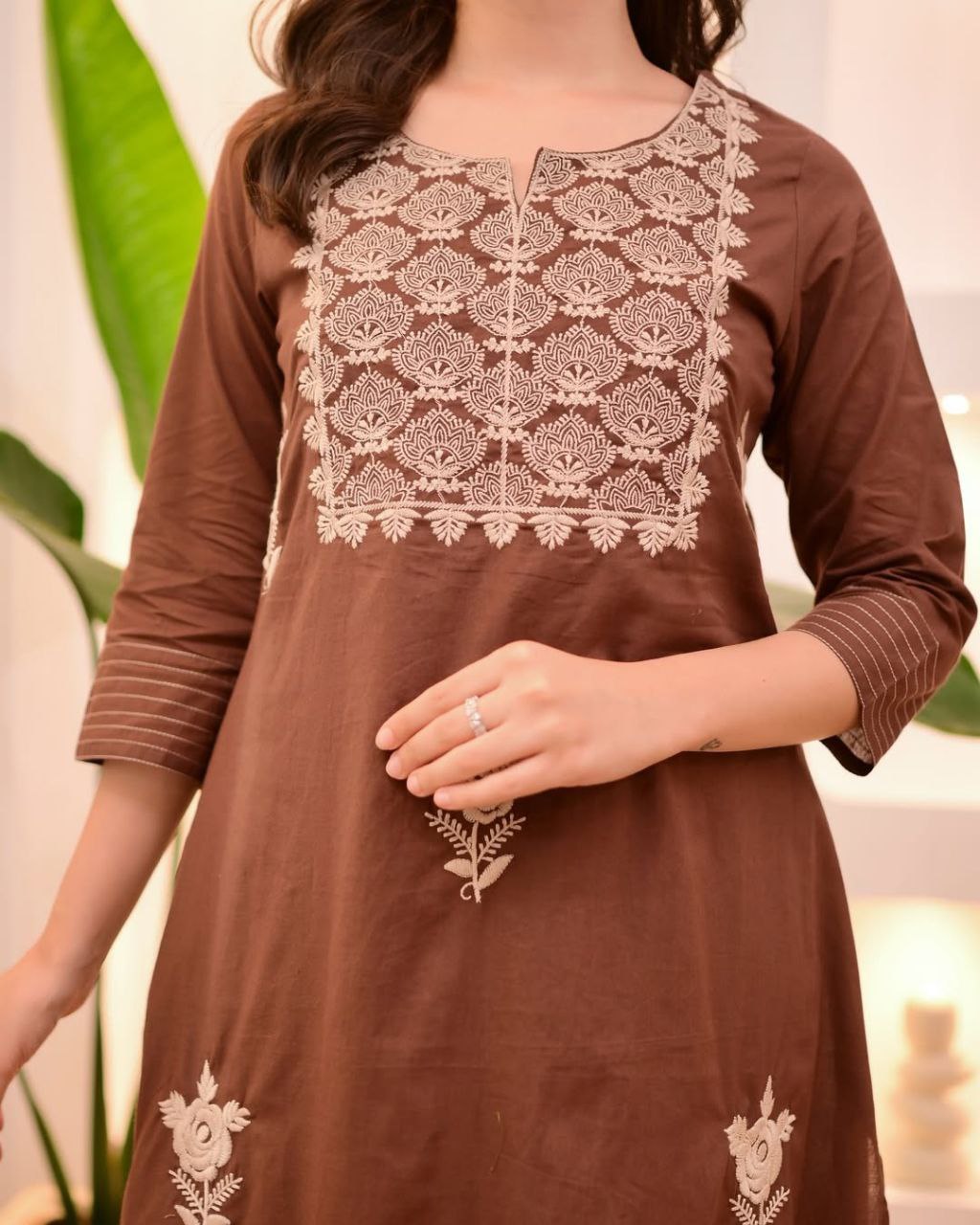 Mul Cotton Kurti Pant Dupatta Set – Elegant Festival Wea