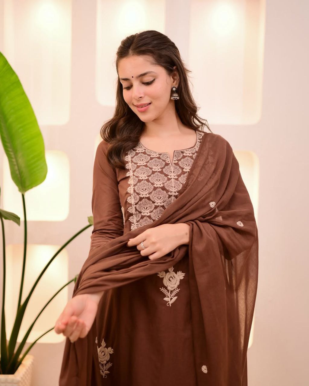 Mul Cotton Kurti Pant Dupatta Set – Elegant Festival Wea