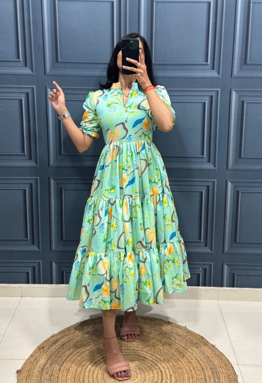 Muslin Parrot Cotton Gown