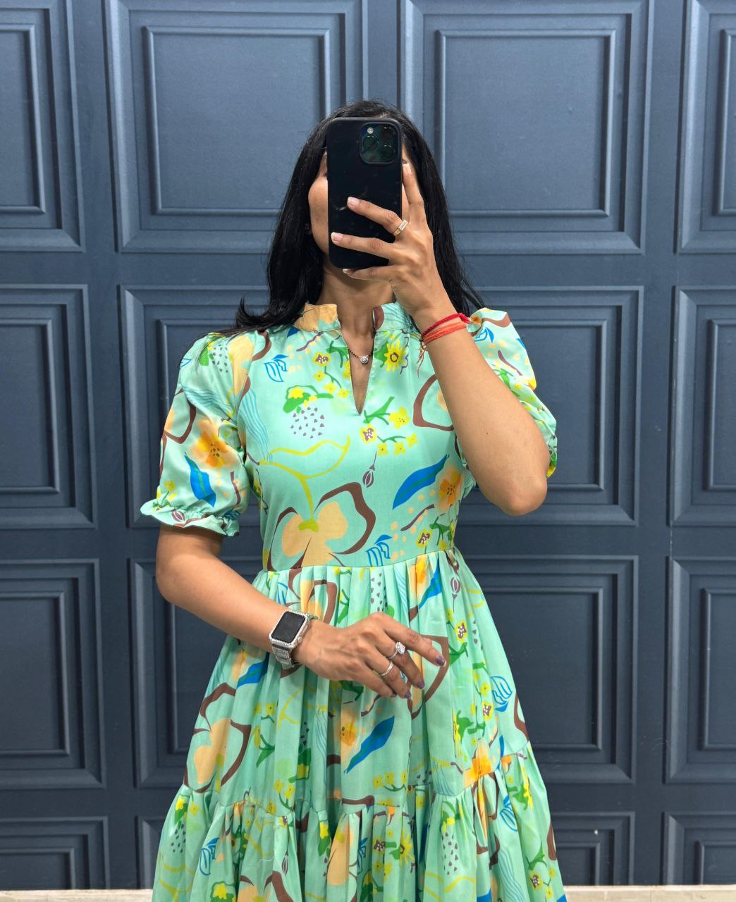 Muslin Parrot Cotton Gown