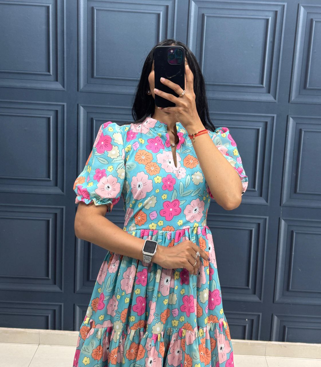 Muslin multicolor Cotton Gown