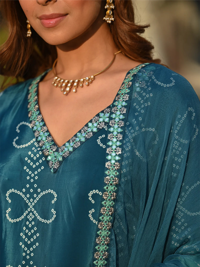 Soft Chinnon Silk Embroidered Suit Set